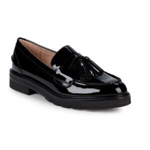 Stuart Weitzman Adrina Tassel Patent Leather Loafers